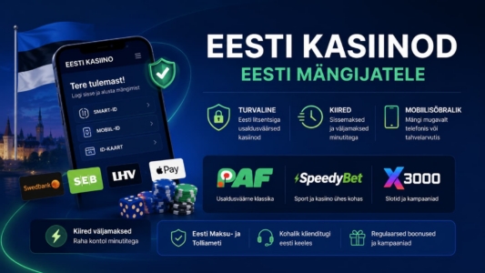 Eesti kasiinod mobiilis – PAF, SpeedyBet ja X3000